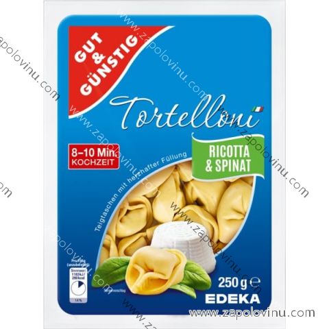 G+G Tortelloni plněné ricotta-čerstvým sýrem a špenátem 250g