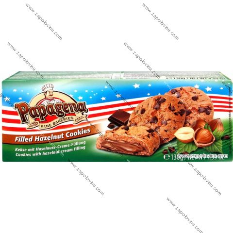 Papagena Premium Cookies s lískooříškovou náplní 130 g