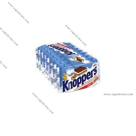 STORCK Knoppers Oplatky s mléčným a lískooříškovým krémem, 8 kusů, 200 g