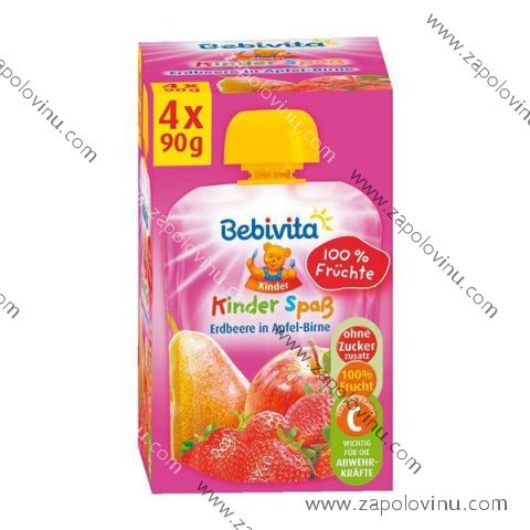 Bebivita jahody jablka hruška 1-3 roky 4x90g