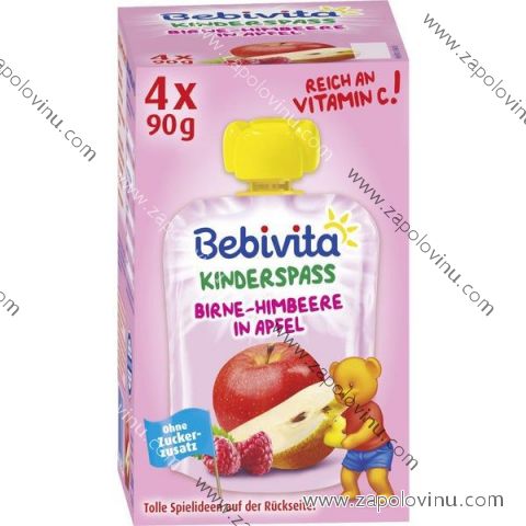Bebivita jahoda jablko hruška 1-3 roky 4x90g