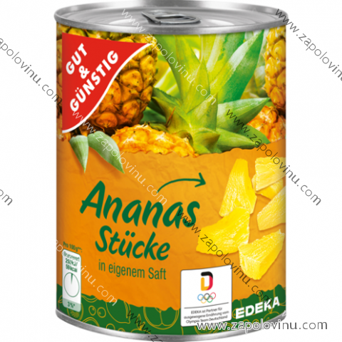 G+G Kousky ananasu ve šťávě 565g