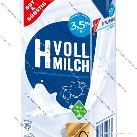 G+G Trvanlivé plnotučné mléko 3,5% 1L