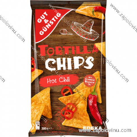 G+G Tortilla chips, HOT CHILI, 300 g