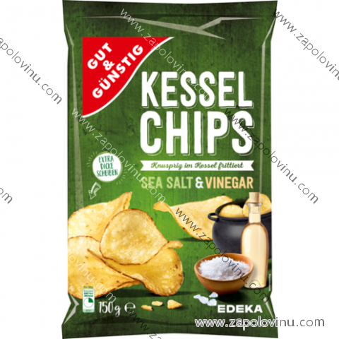 G+G Kotlíkové chipsy Mořská sůl + Ocet 150g