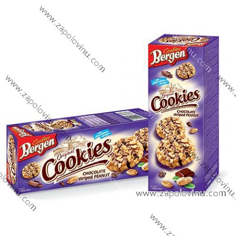 Bergen Čokoládové cookies s arašídy 150g
