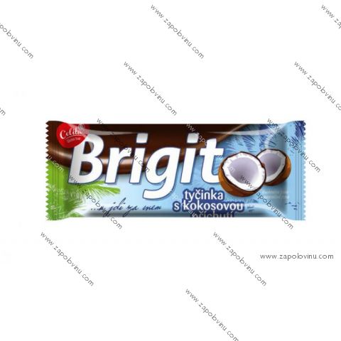 Celita BRIGIT TYČINKA S KOKOSOVOU PŘÍCHUTÍ V TMAVÉ POLEVĚ 90G