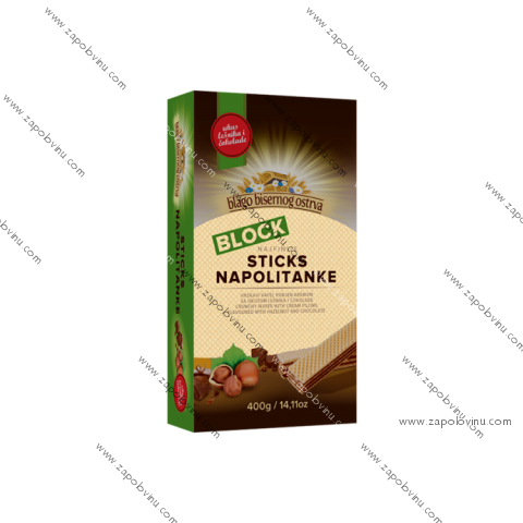 BLAGO BISERNOG OSTRVA BLOCK WAFERS LÍSKOVÝ OŘÍŠEK 400G