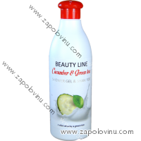 BEAUTY LINE SPRCHOVÝ GEL A ŠAMPON CUCUMBER + GREEN TEA 500 ML