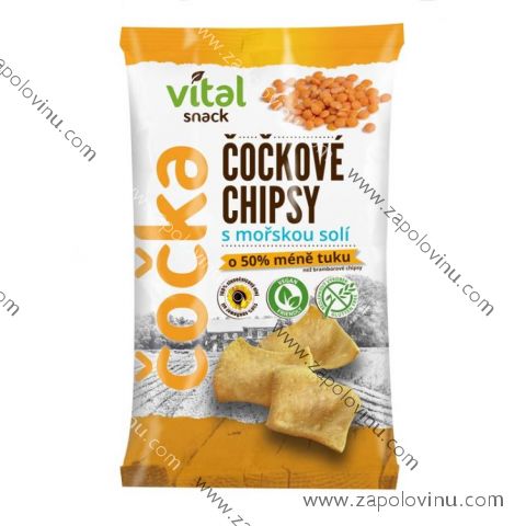 Vital Snack Čočkové chipsy s mořskou solí 65g