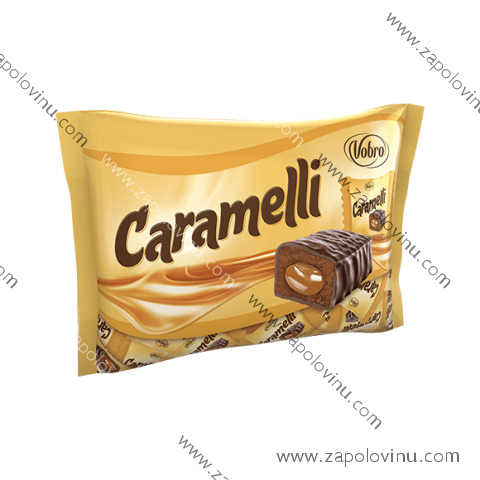 VOBRO Caramelli BONBONY S karamelovou NÁPLNÍ V TMAVÉ ČOKOLÁDĚ 1 KG