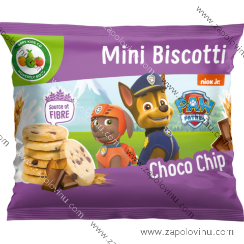 Paw Patrol Sušenky mini biscotti ovesné s čokoládou 100g