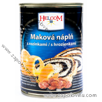 HELCOM Náplň maková s rozinkami a pomerančovou kůrou 380g