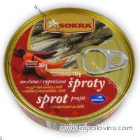 Sokra Smažené šproty v rajčatové omáčce s chilli 160g