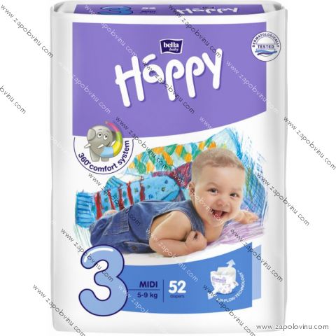 Bella Happy 3 Midi 5-9 kg 52 ks