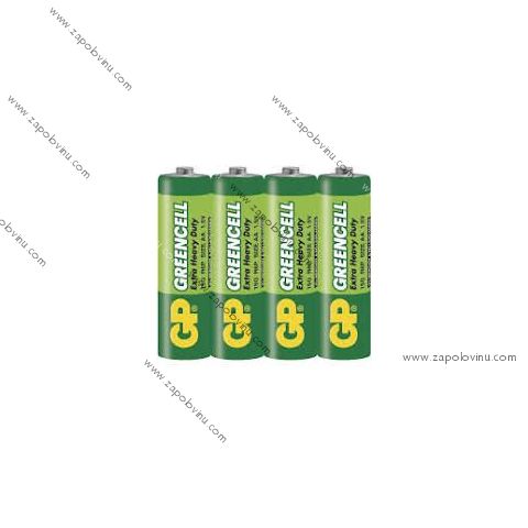 Baterie zinkochloridová GP Greencell AA, R06, fólie 4ks
