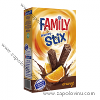 FAMILY STIX oplatky kakaová poleva + kakaovo pomerančová náplň 155g