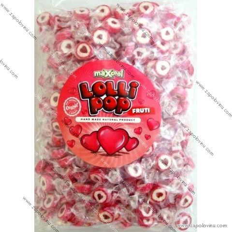 Maxcool Lollipop Ovocné Fruti mix bonbóny 1kg