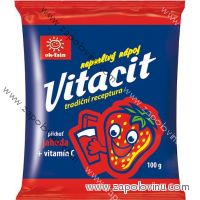 Vitacit neperlivý nápoj v prášku jahoda+vitamín C 100g