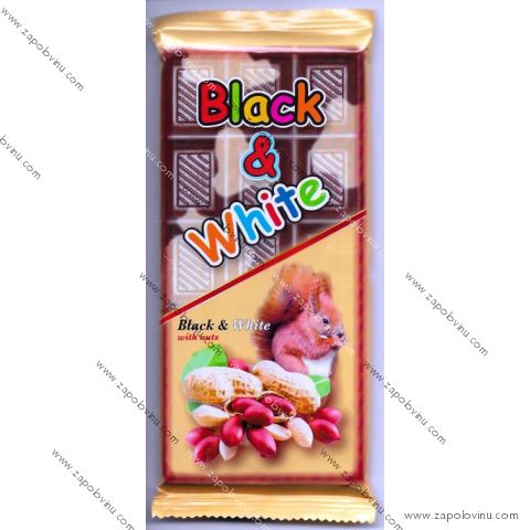 Chocomoco BLACK+WHITE POCHOUTKA S ARAŠÍDY 80g