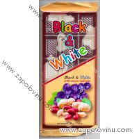 Chocomoco BLACK+WHITE ROZINKY S ARAŠÍDY 80g