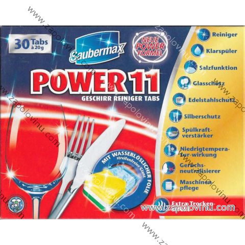 SAUBERMAX POWER 11 TABLETY DO MYČKY 30 KS