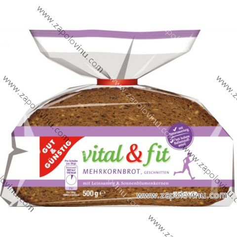 G+G Vícezrnný chléb  Vital + Fit nakrájený 500g