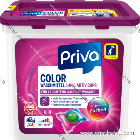 Priva Color 3v1 prací kapsle 22 ks