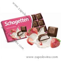 Schogetten 100g čokoláda mléčná s jahodou a jogurtovou náplní