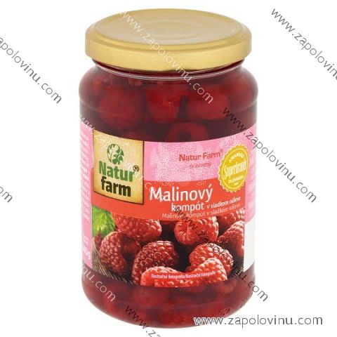 Natur Farm Malinový kompot ve sladkém nálevu 340 g