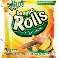 VIVA BANANA ROLLS trubičky s banánovou náplní 100g