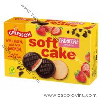 Griesson Soft Cake piškoty s čokoládovou polevou jahodovou náplní 300g