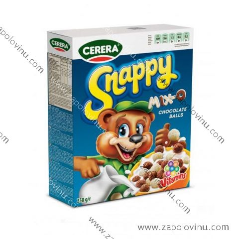 CERERA SNAPPY MIX S MLÉČNOU A BÍLOU ČOKOLÁDOU 250G