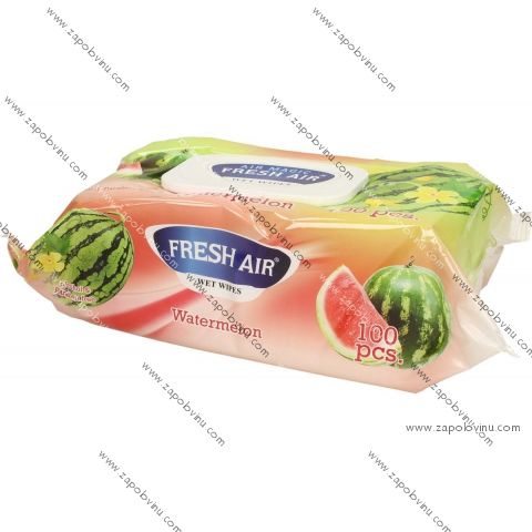 Fresh Air vlhčené ubrousky klip meloun 100 ks