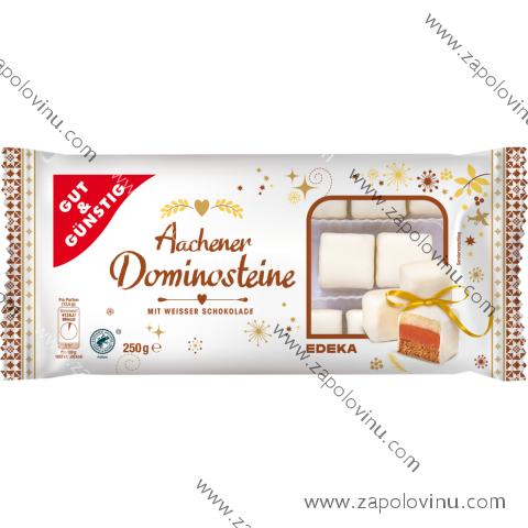 G+G Dominové kostičky v bílé čokoládě 250 g