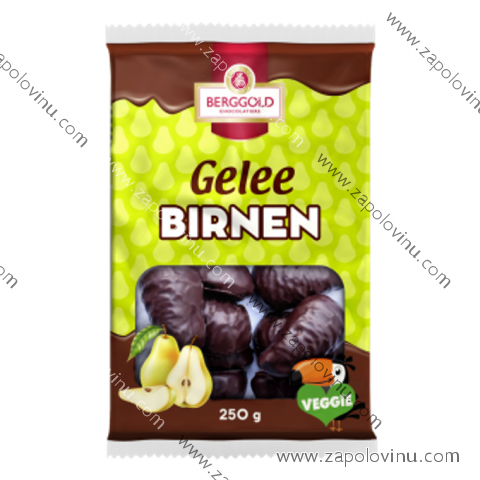 Berggold Hruškové želé v hořké čokoládě 250 g