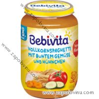 BEBIVITA Dětský příkrm Celozrnné špagety raná zelenina kuře 8M 220g