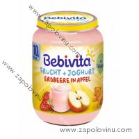 Bebivita Ovoce + jogurt jablka jahody 190g