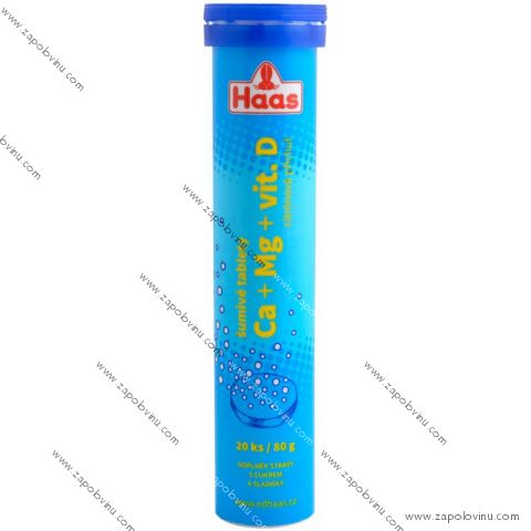 Haas Ca + Mg + vitamin D 20 šumivých tablet