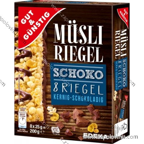 G+G Müsli tyčinky s čokoládou 8x25g