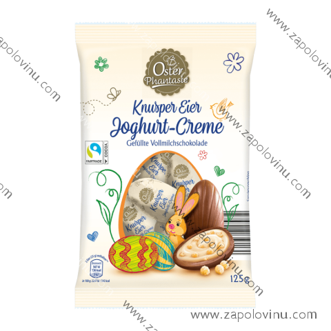Oster Phantasie Vejce s mléčné čokolády s jogurtovým krémem a křupinkami 125g