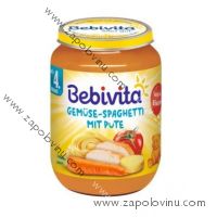 Bebivita Zelenina špagety s krůtím masem 190 g
