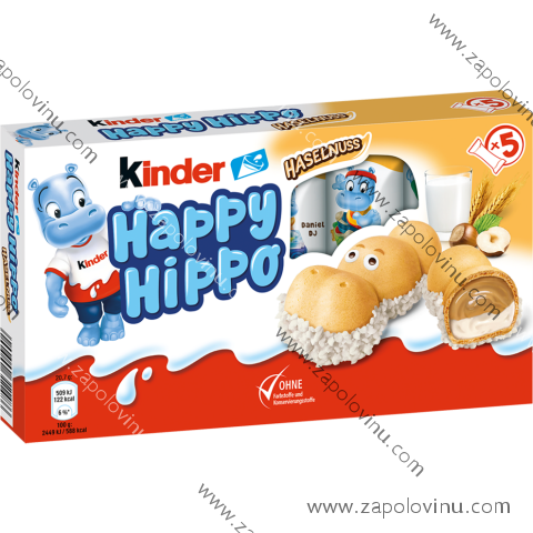 Ferrero kinder Happy Hippo oříšek 5ks, 103g