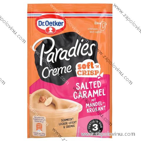 Dr. Oetker Paradise Cream Soft'n Crisp pudink ze slaného karamelu s křehkými mandlemi 72g