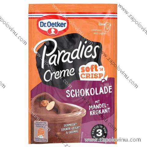 Dr. Oetker Paradise Cream Soft'n Crisp čokoládový pudink s mandlemi křehkými 81g