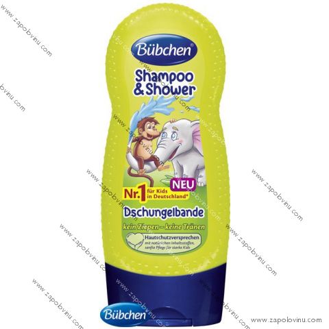 Bübchen Kids šampon a sprchový gel 2v1 Partička z džungle 230 ml