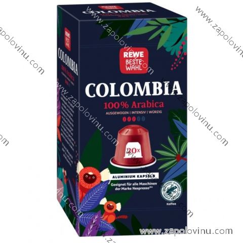 REWE Beste Wahl Kolumbie hliníkové kapsle pro Nespresso 110g