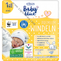 Elkos Premium dětské pleny 1 novorozenec 2-5 kg 28 kusů