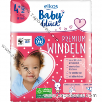 Elkos Premium dětské pleny 4+ Maxi Plus 9-15 kg 38 kusů