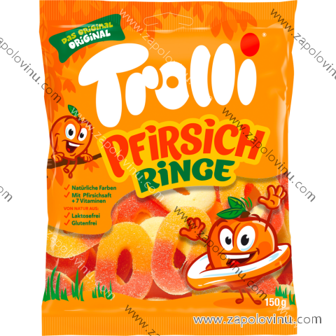 Trolli broskvové kroužky 150g